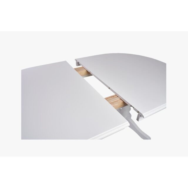 Masa ovala extensibila lemn, alb, 154/234/274 x 97 x 77 cm