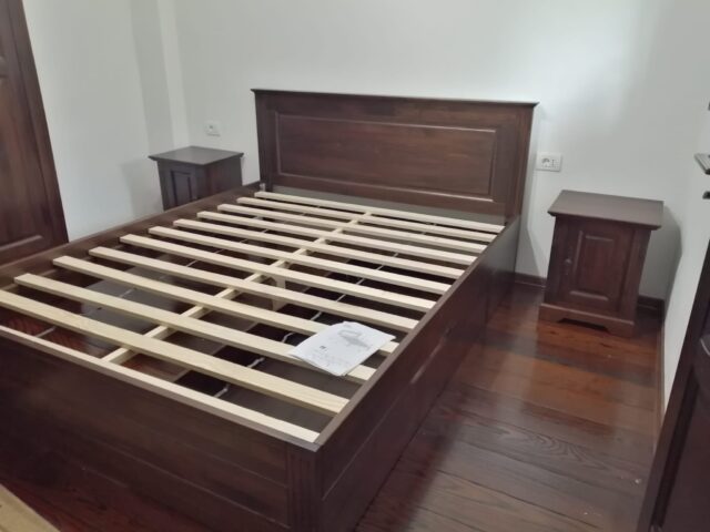 Dormitor Louis velvet lemn masiv tei